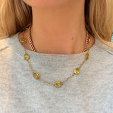 Vintage Green Quartz Necklace-Charlotte Sayers Antique Jewellery