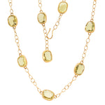 Vintage Green Quartz Necklace-Charlotte Sayers Antique Jewellery