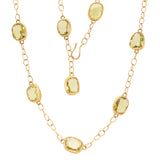 Vintage Green Quartz Necklace-Charlotte Sayers Antique Jewellery