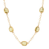 Vintage Green Quartz Necklace-Charlotte Sayers Antique Jewellery