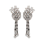 Vintage Night and Day Diamond Drop Earrings-Charlotte Sayers Antique Jewellery