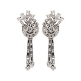 Vintage Night and Day Diamond Drop Earrings-Charlotte Sayers Antique Jewellery