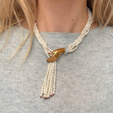 Vintage Pearl Hand Necklace-Charlotte Sayers Antique Jewellery