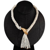 Vintage Pearl Hand Necklace-Charlotte Sayers Antique Jewellery