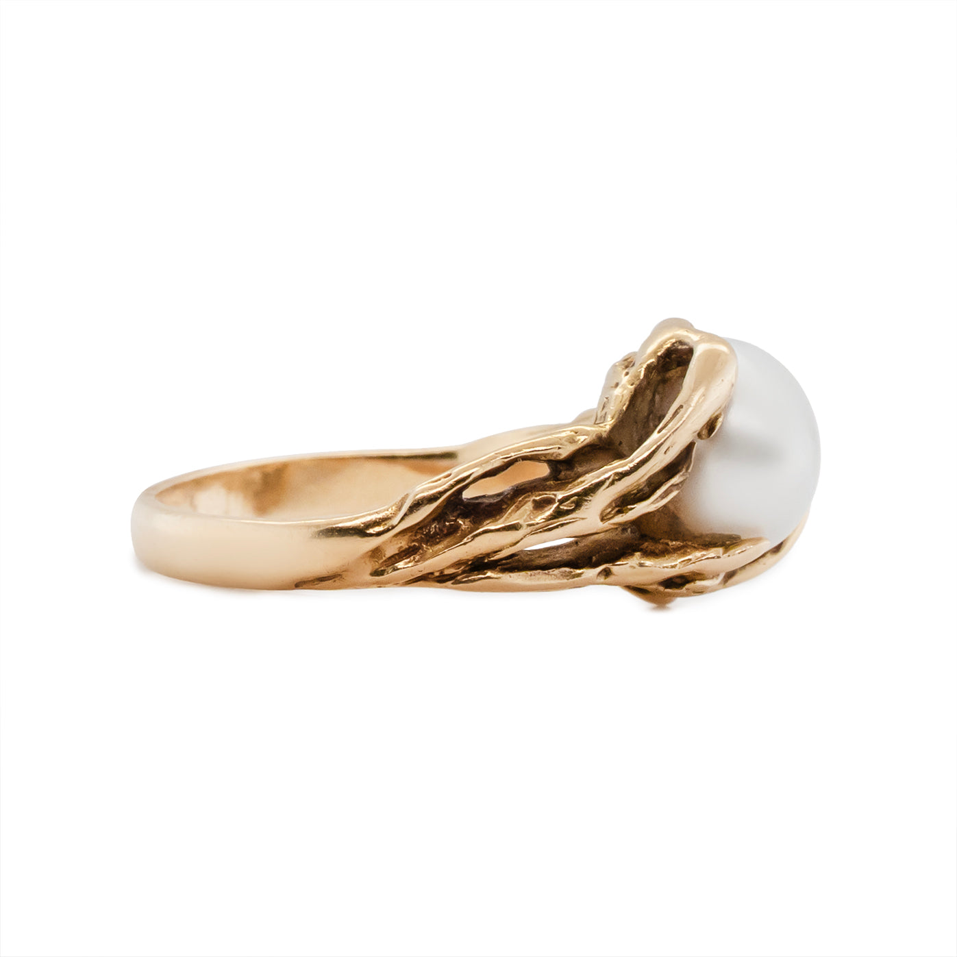 Vintage Pearl and Diamond Ring-Charlotte Sayers Antique Jewellery