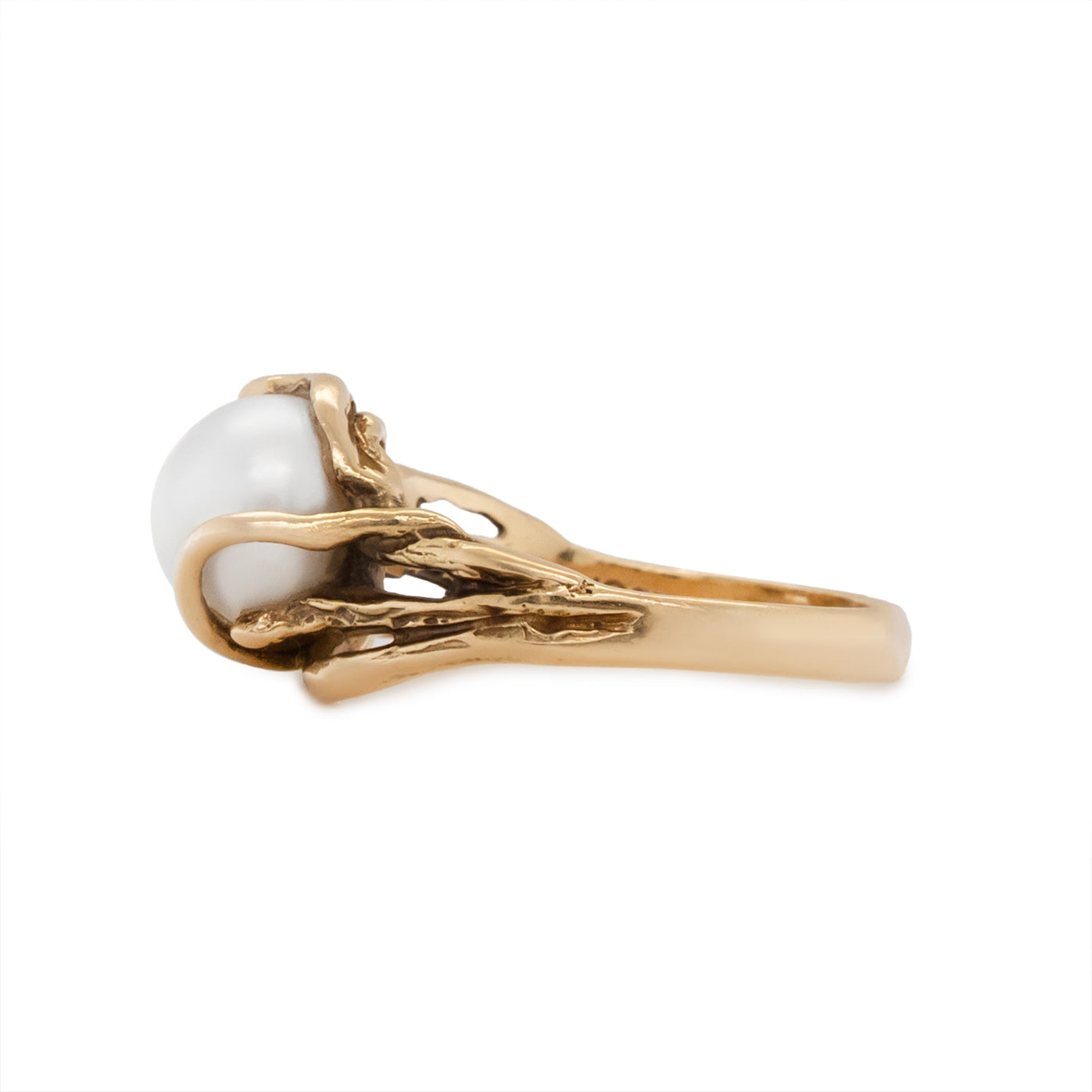 Vintage Pearl and Diamond Ring-Charlotte Sayers Antique Jewellery