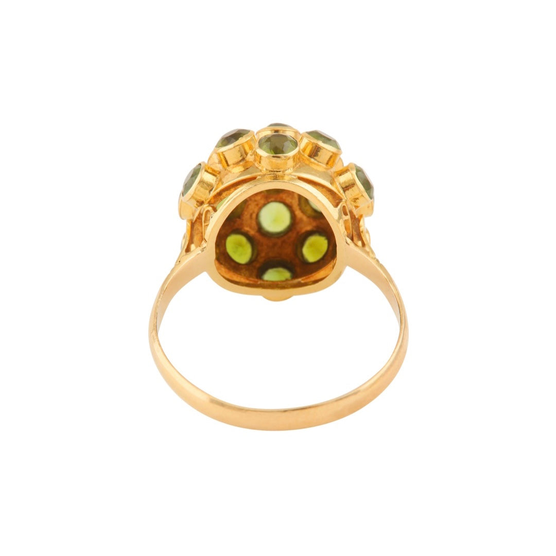 Vintage Peridot Bombé Ring-Charlotte Sayers Antique Jewellery