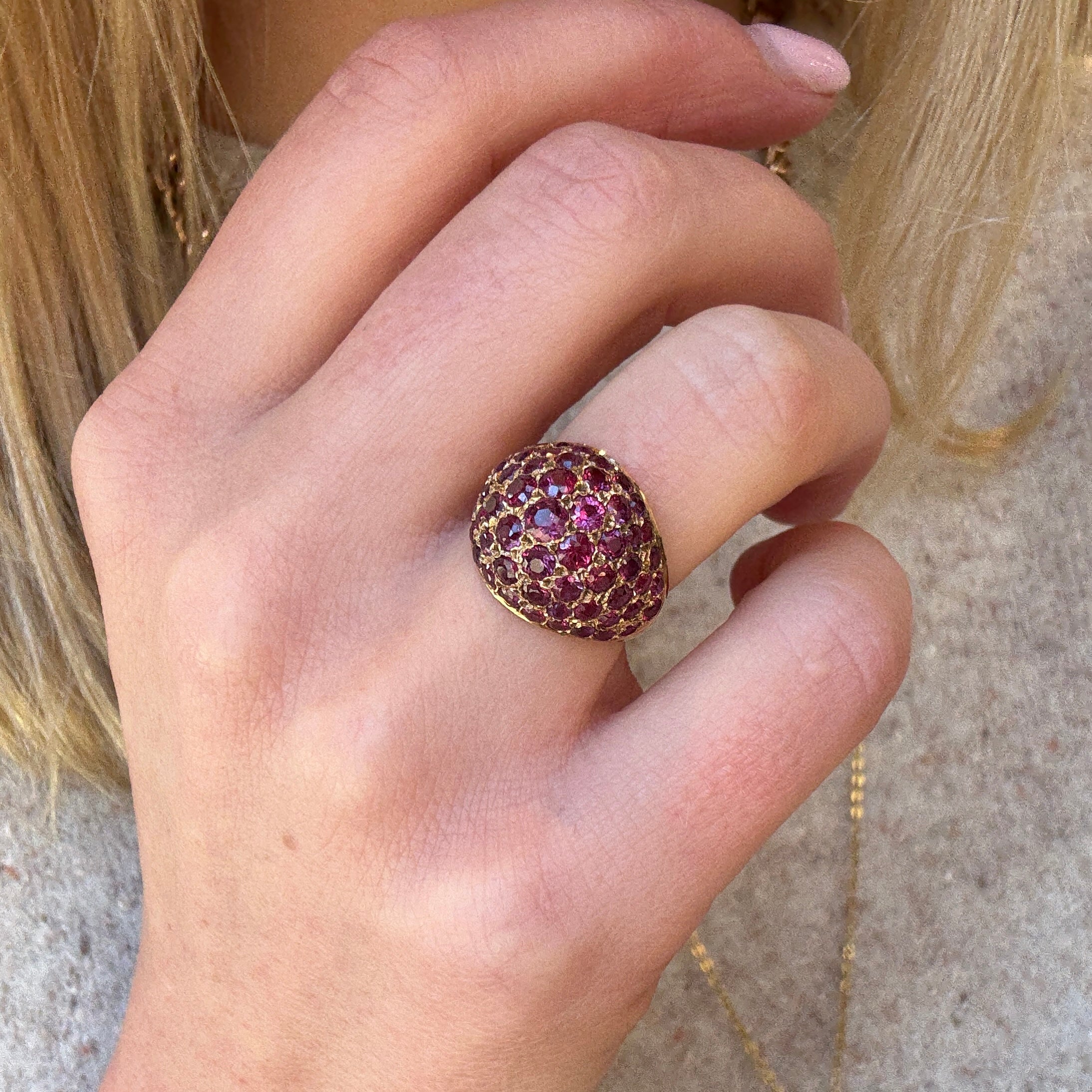 Vintage Ruby Bombé Ring-Charlotte Sayers Antique Jewellery