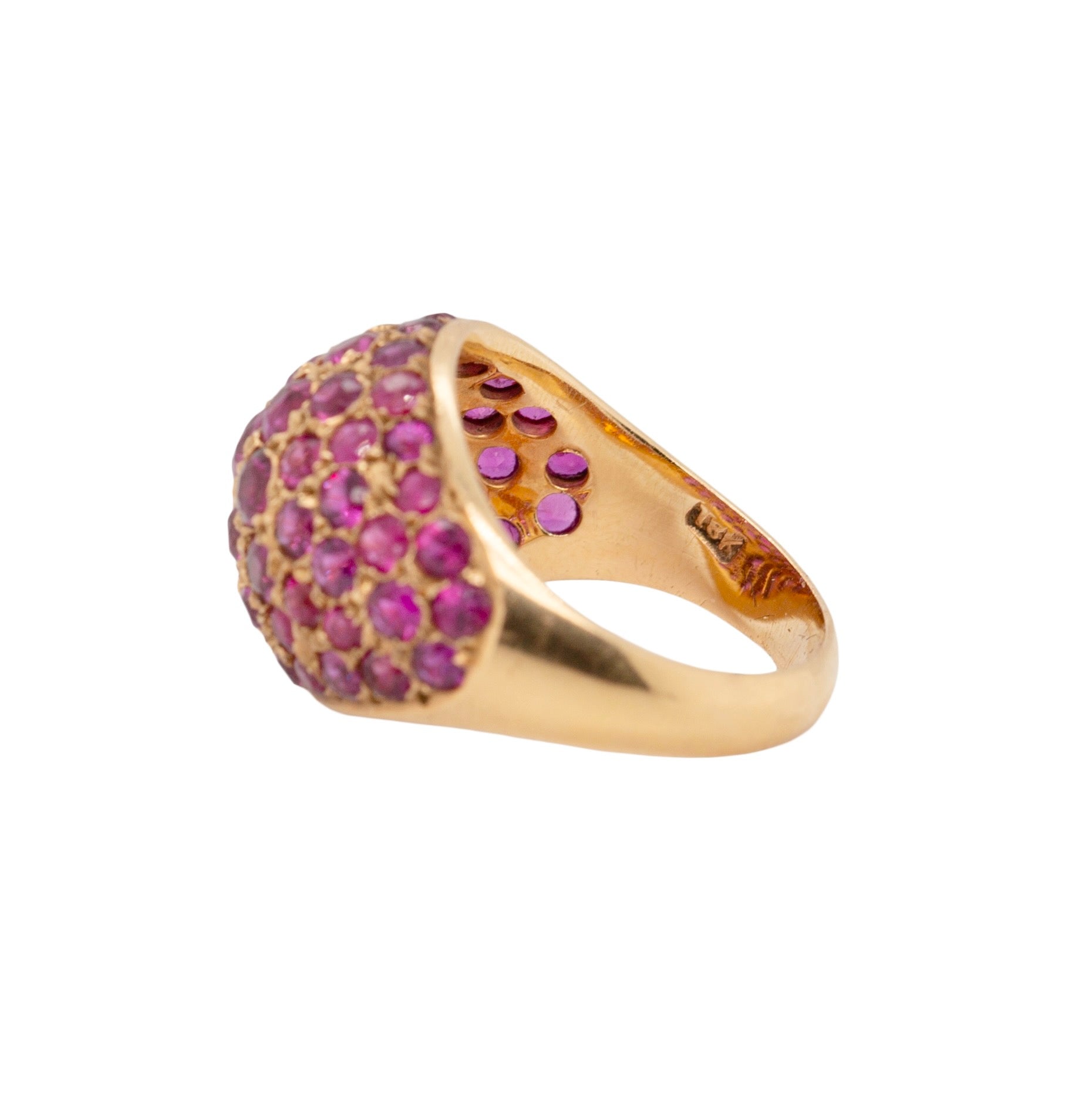 Vintage Ruby Bombé Ring-Charlotte Sayers Antique Jewellery