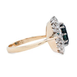 Vintage Sapphire and Diamond Cluster Ring-Charlotte Sayers Antique Jewellery