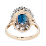 Vintage Sapphire and Diamond Cluster Ring-Charlotte Sayers Antique Jewellery