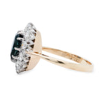 Vintage Sapphire and Diamond Cluster Ring-Charlotte Sayers Antique Jewellery