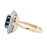 Vintage Sapphire and Diamond Cluster Ring-Charlotte Sayers Antique Jewellery