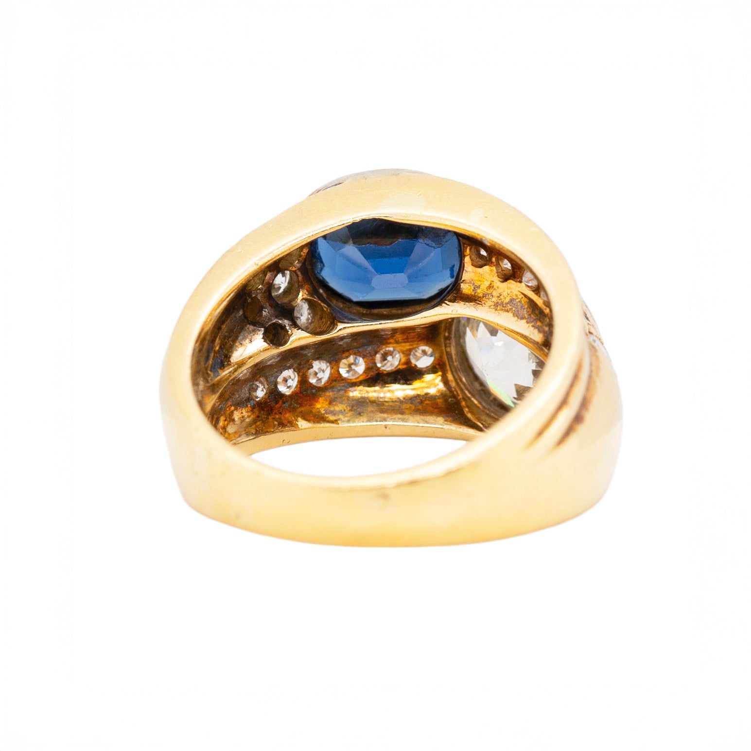 Vintage Sapphire and Diamond Ring-Charlotte Sayers Antique Jewellery
