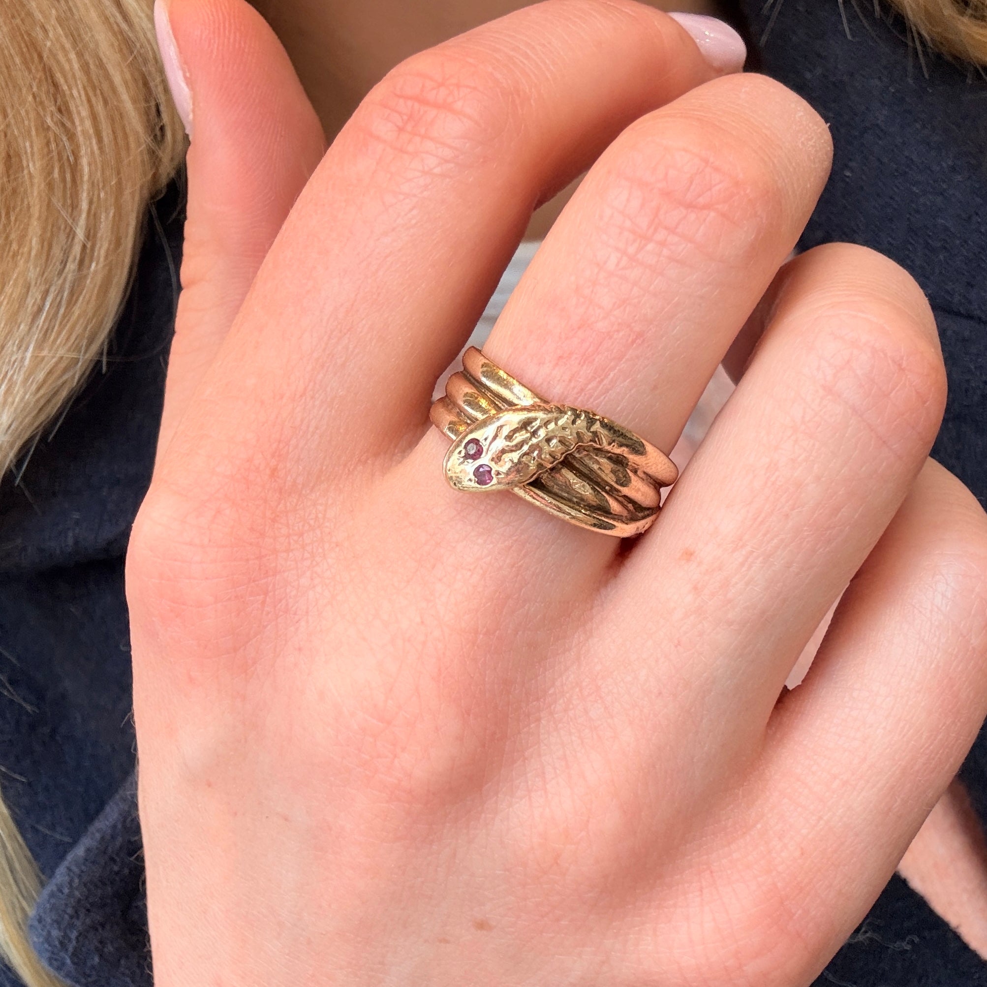 Vintage Snake Ring-Charlotte Sayers Antique Jewellery