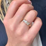 Vintage Three Stone Diamond Ring-Charlotte Sayers Antique Jewellery