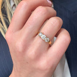 Vintage Three Stone Diamond Ring-Charlotte Sayers Antique Jewellery