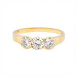 Vintage Three Stone Diamond Ring-Charlotte Sayers Antique Jewellery