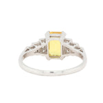 Vintage Yellow Sapphire and Diamond Ring-Charlotte Sayers Antique Jewellery