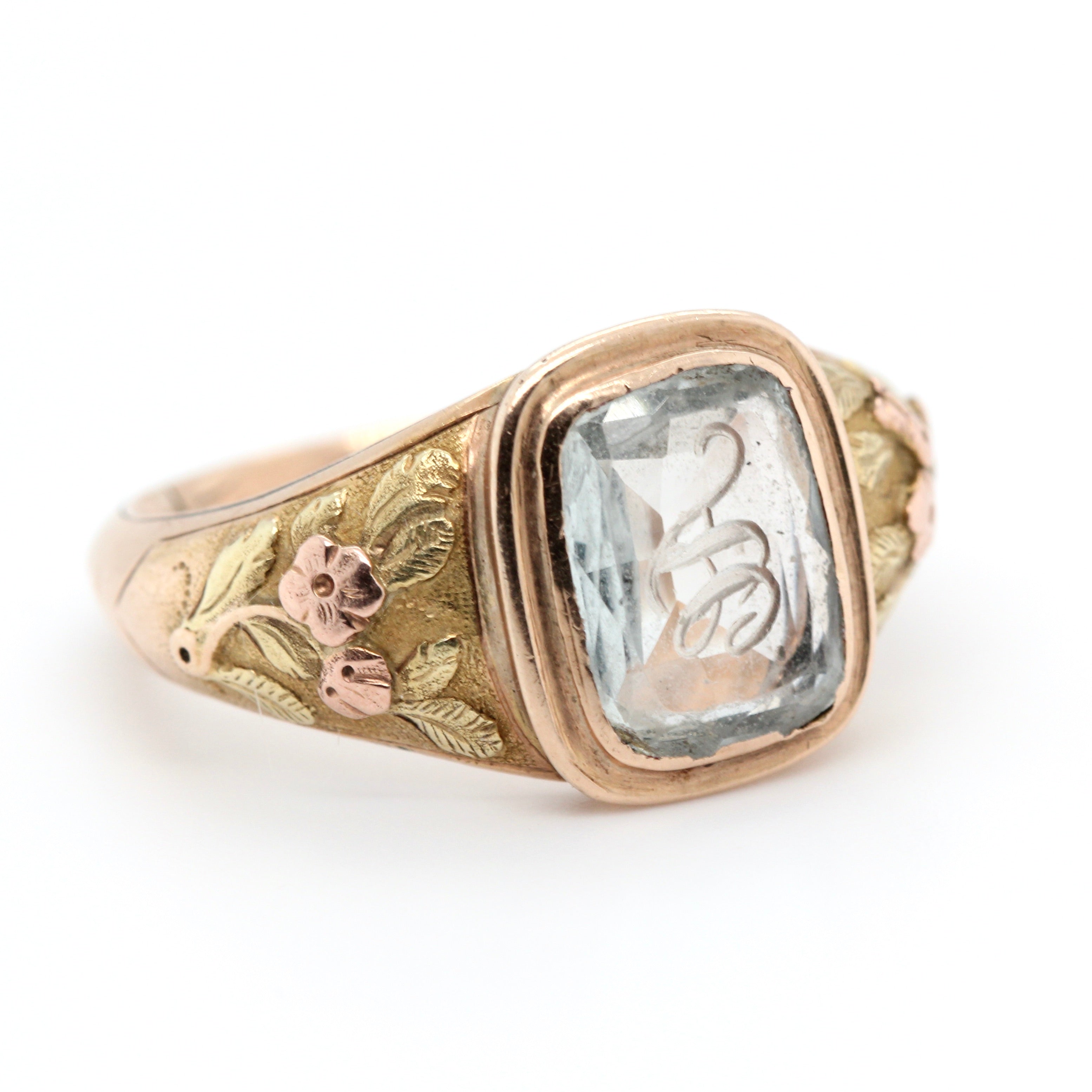 William 1V Aquamarine and Intaglio Ring-Charlotte Sayers Antique Jewellery