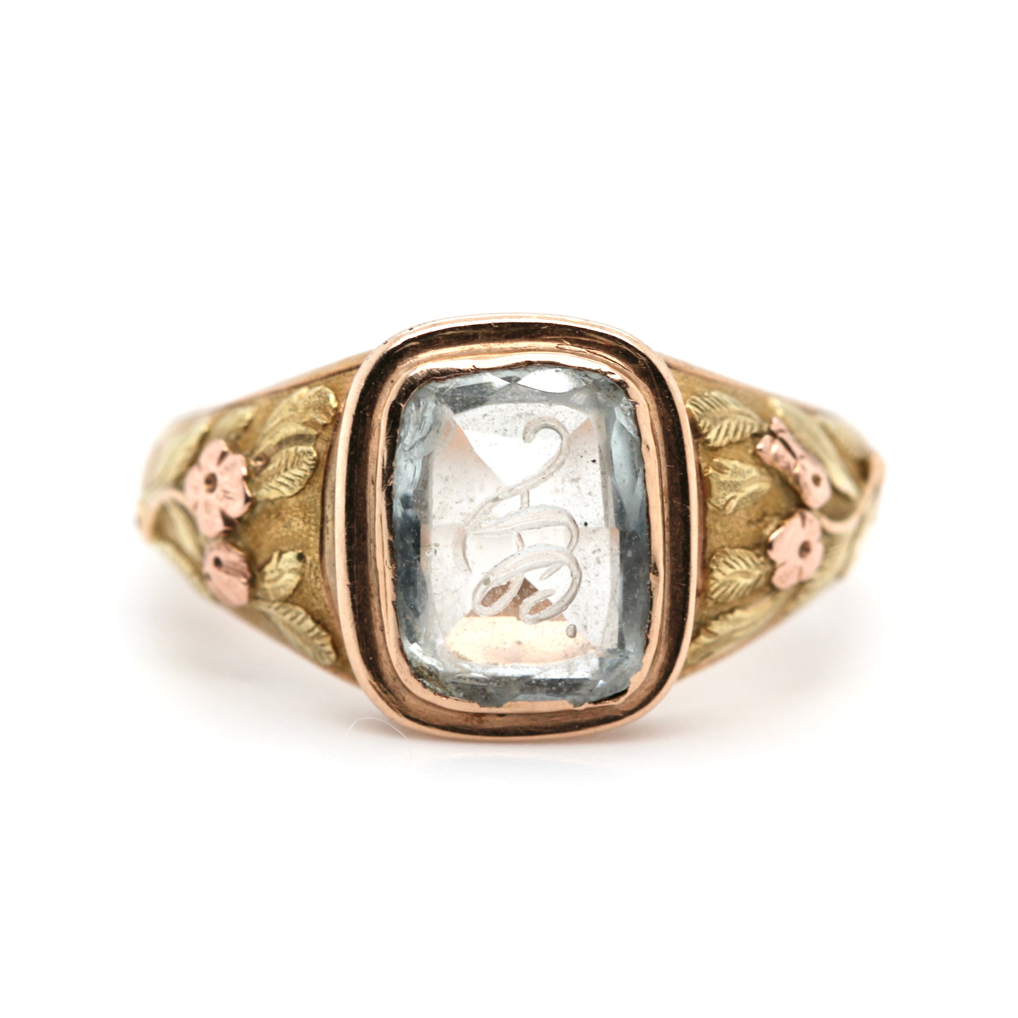 William 1V Aquamarine and Intaglio Ring-Charlotte Sayers Antique Jewellery