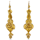 William IV Gold Drop Earrings-Charlotte Sayers Antique Jewellery