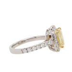 Yellow Diamond Cluster Ring-Charlotte Sayers Antique Jewellery
