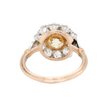 Yellow Diamond Cluster Rng-Charlotte Sayers Antique Jewellery