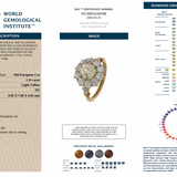 Yellow Diamond Cluster Rng-Charlotte Sayers Antique Jewellery