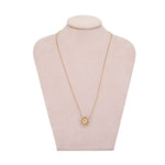 Yellow Sapphire Flower Pendant-Charlotte Sayers Antique Jewellery