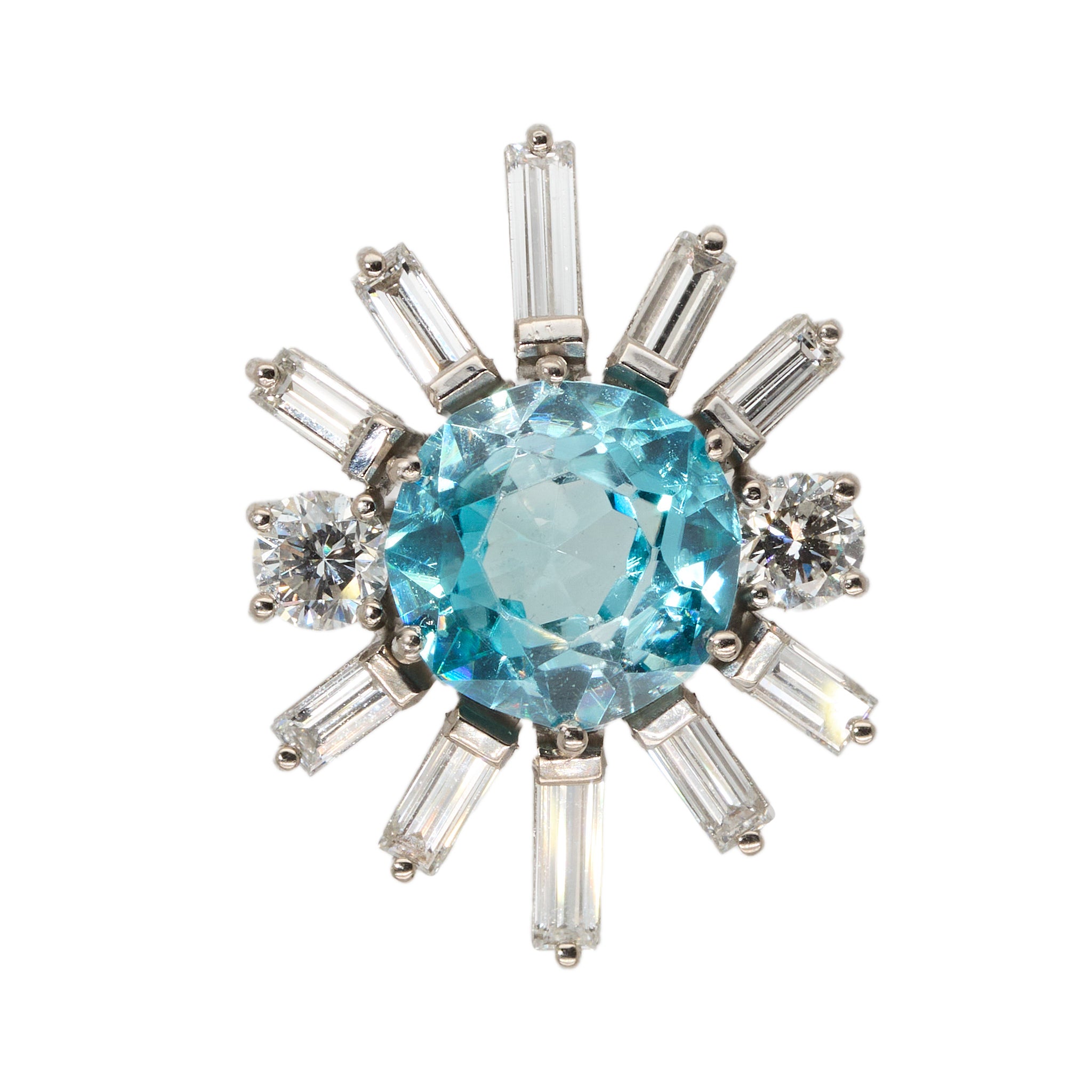 Zircon and Diamond Pendant-Charlotte Sayers Antique Jewellery
