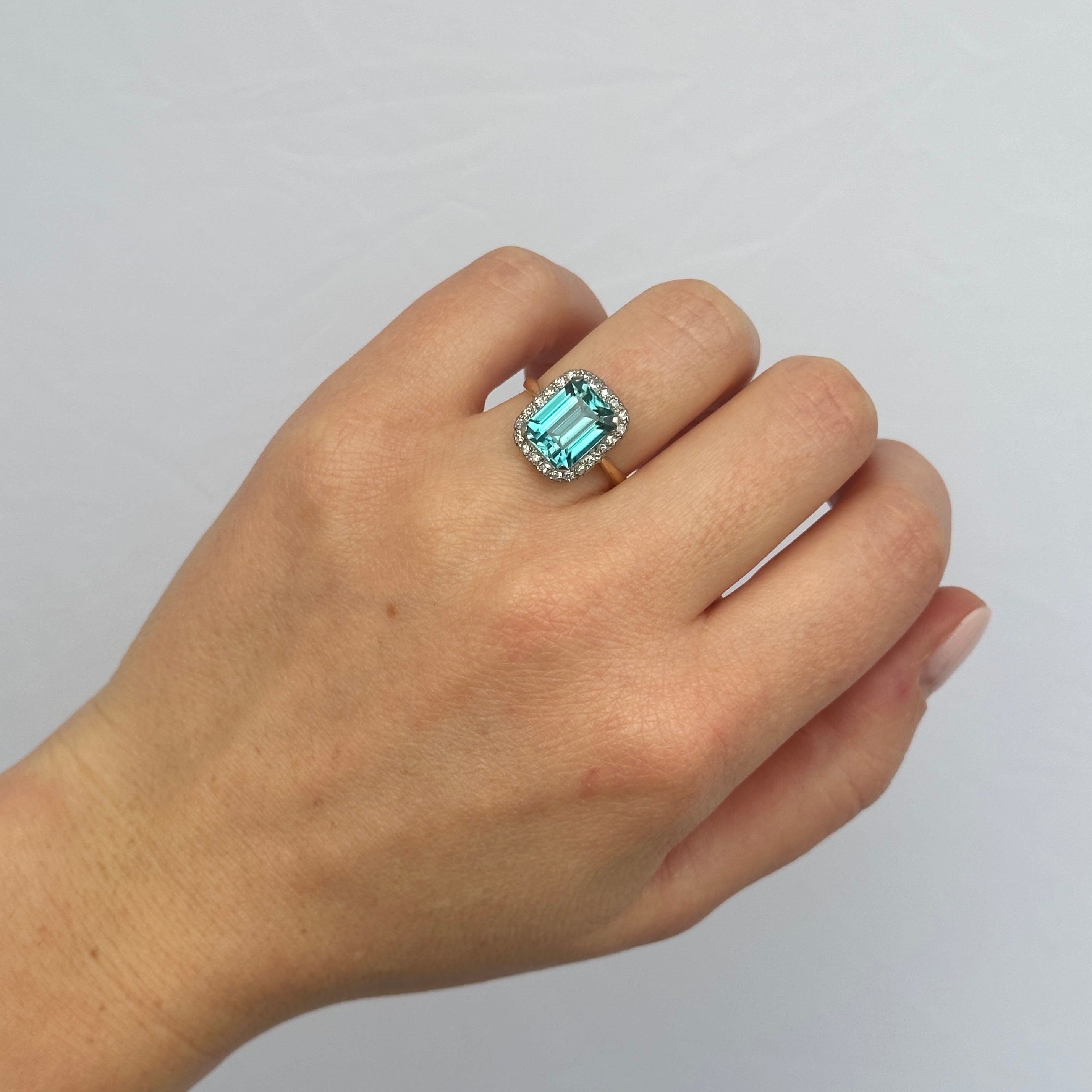 Zircon and Diamond Ring-Charlotte Sayers Antique Jewellery