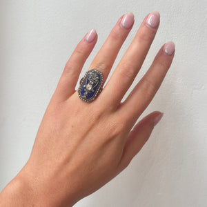 Georgian Enamel & Diamond Ring