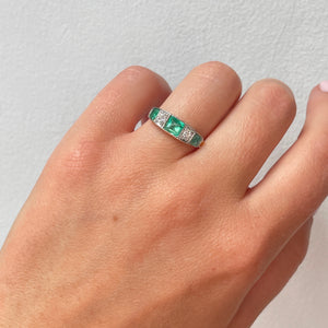 Edwardian Emerald Diamond Ring