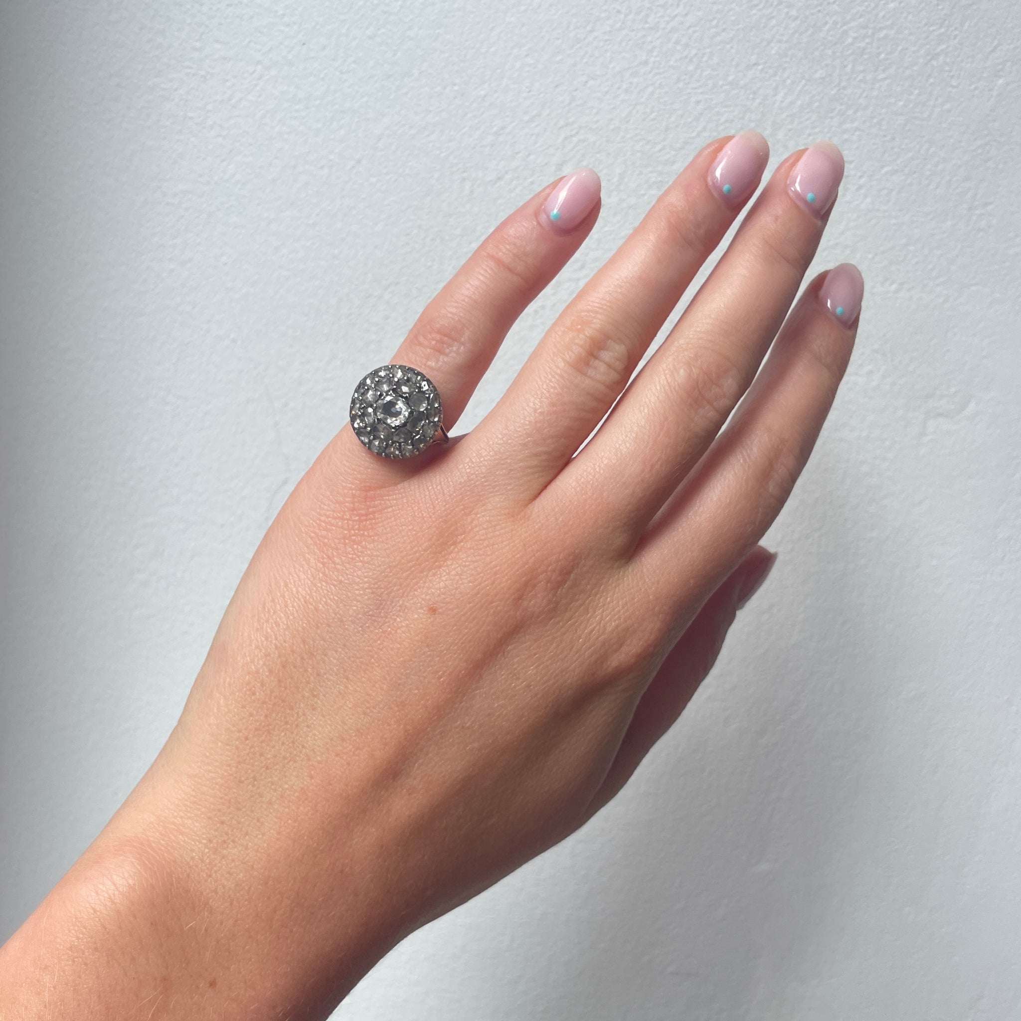 Georgian Diamond Button Ring