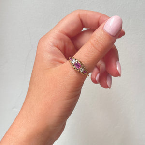 Georgian Ruby and Diamond Ring