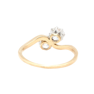 Edwardian Diamond Crossover Ring