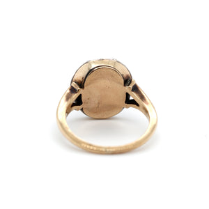 Georgian Ruby and Diamond Oval Shaped Ring
