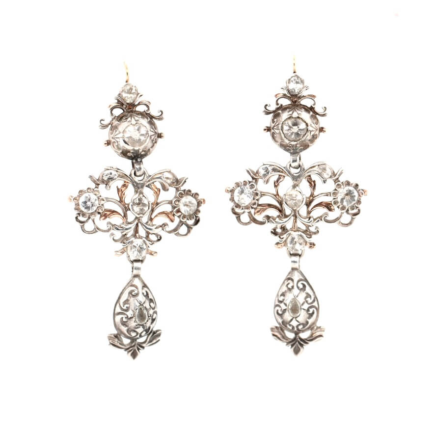 18th Century Rock Crystal Drop Earrings