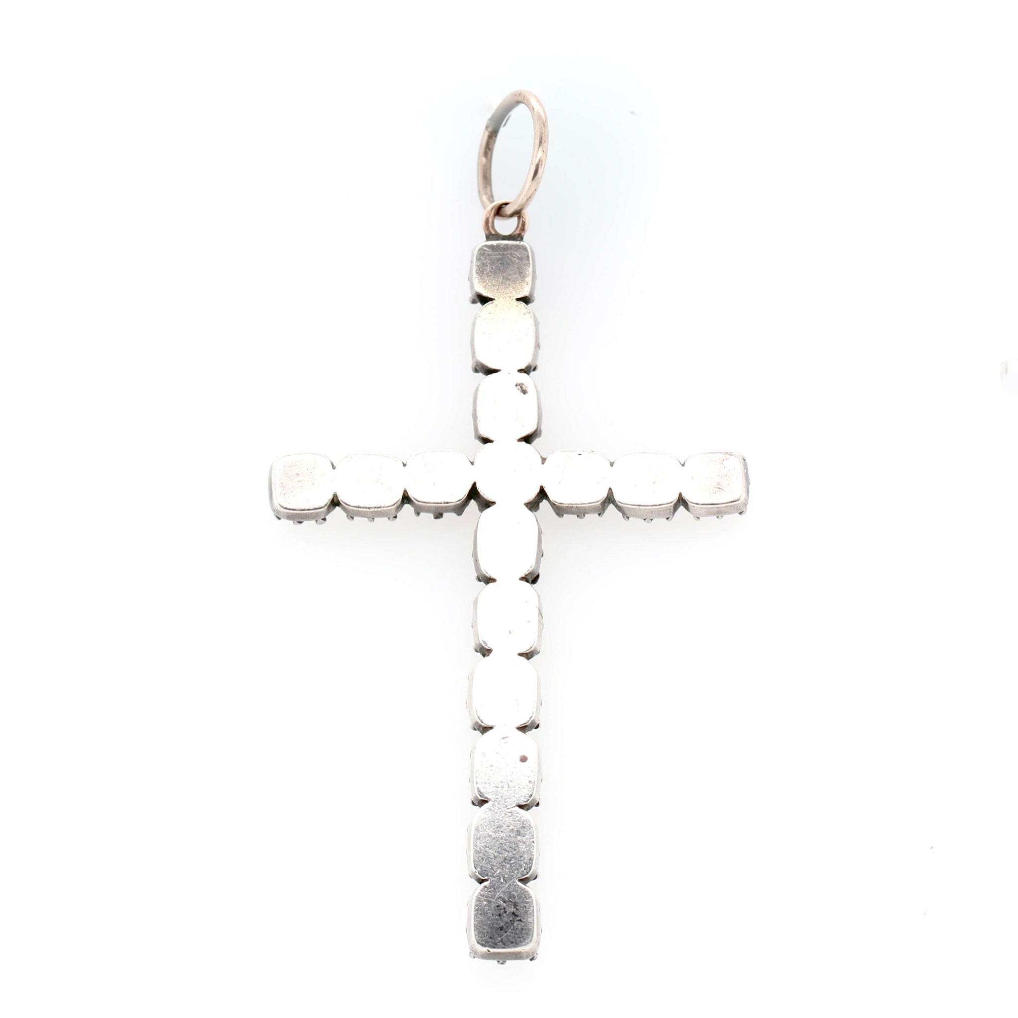 Georgian Paste and Silver Cross Pendant