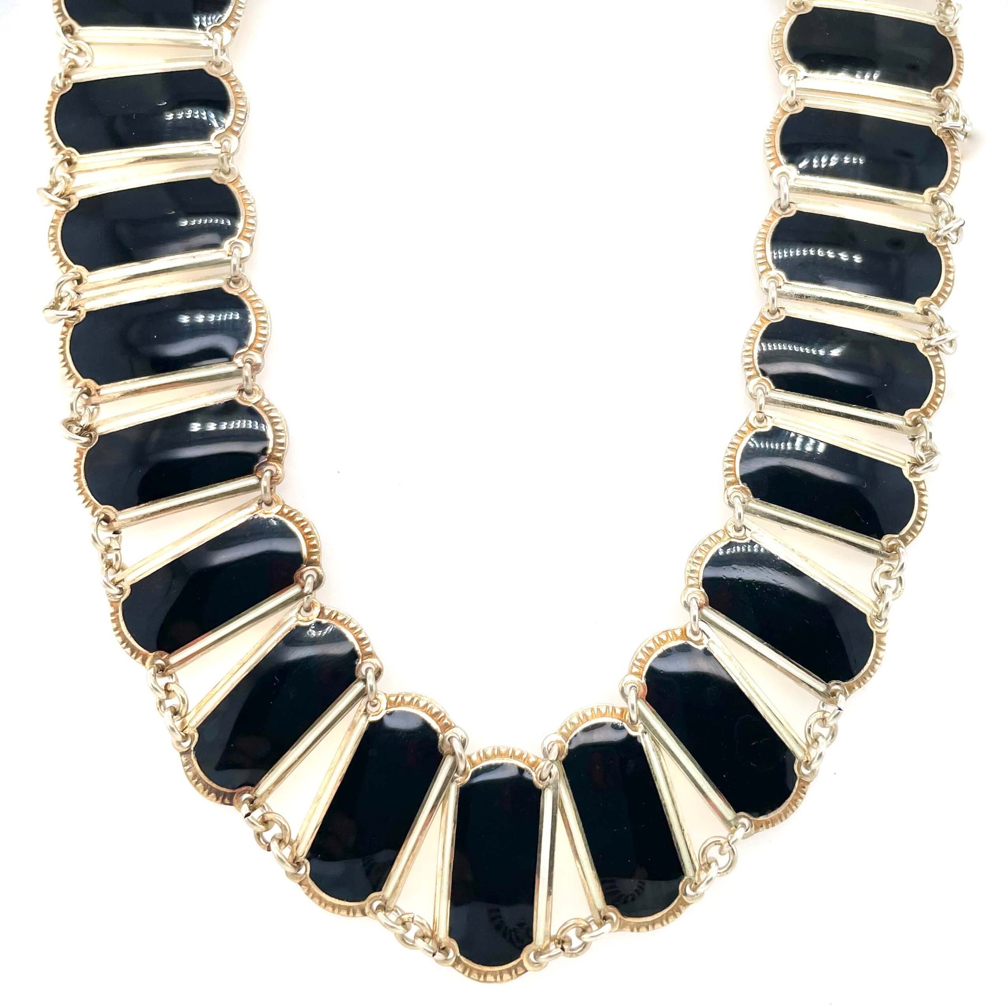 Black Enamel Necklace