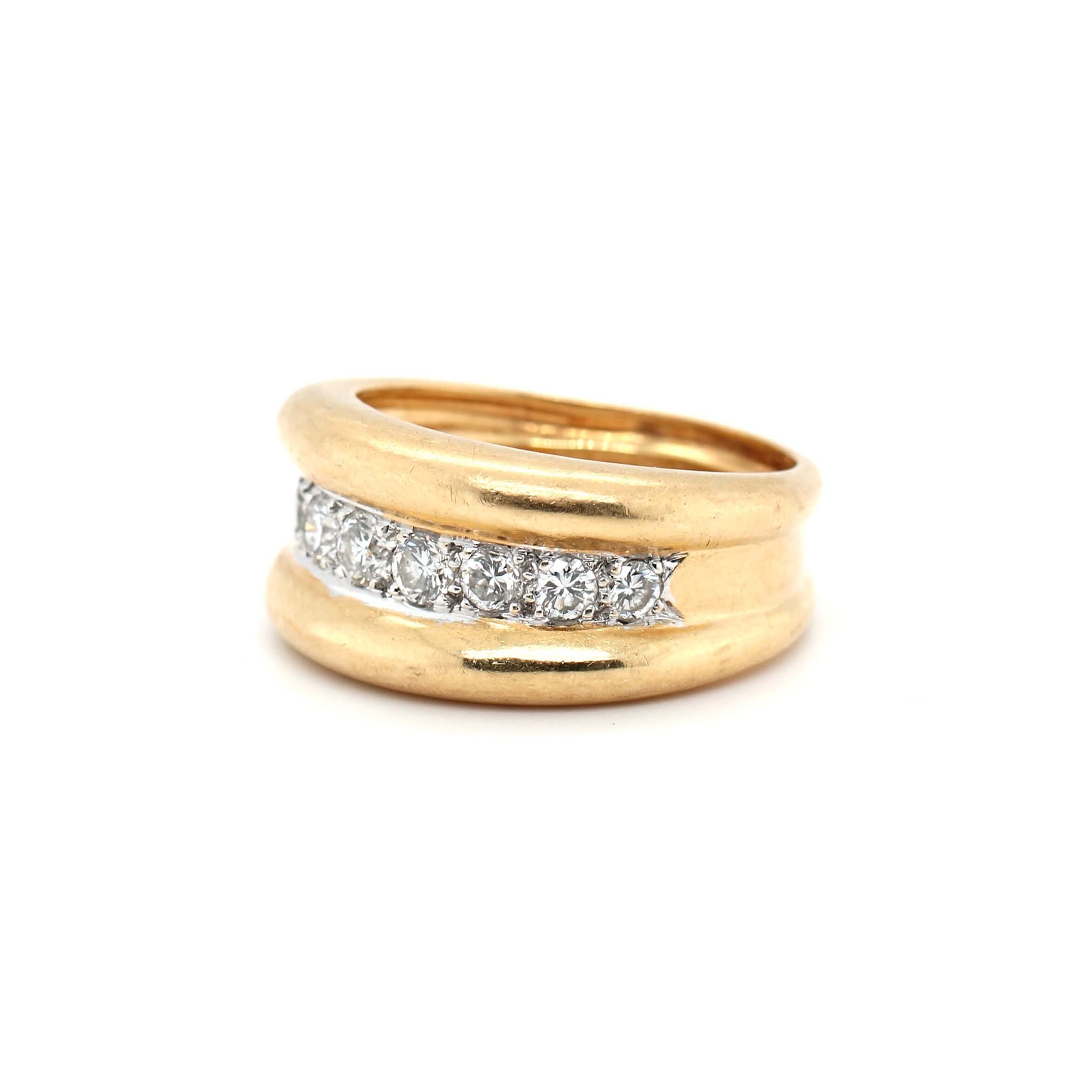 French Diamond Band Ring