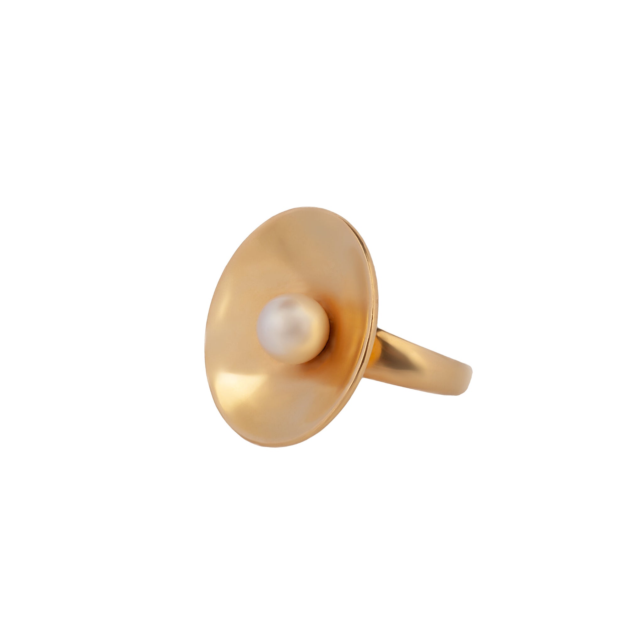 Jensen gold and pearl ring