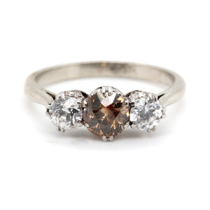 Edwardian Brown Diamond Ring
