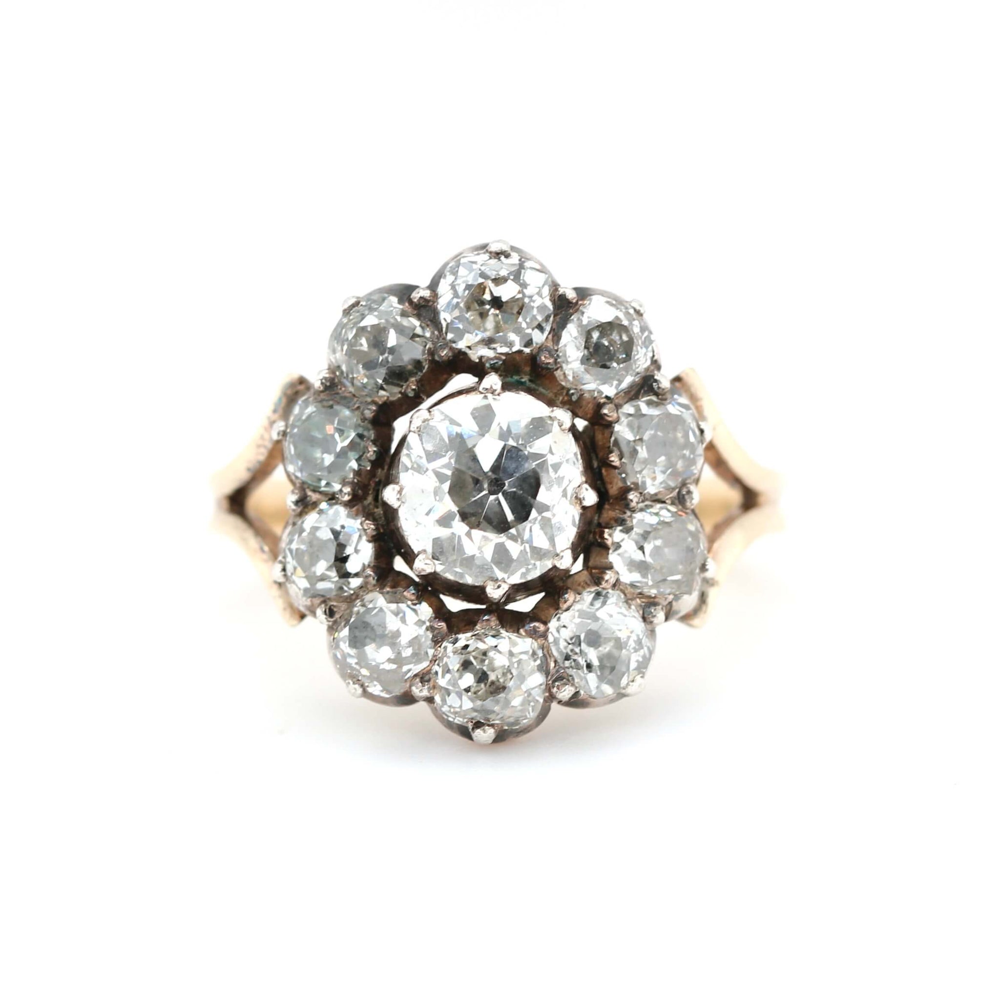 Georgian Diamond Cluster Ring