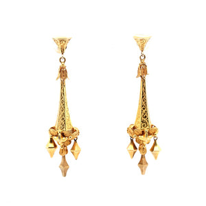 Georgian Fine Gold Drop Earrings