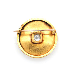French Diamond and Gold Brooch