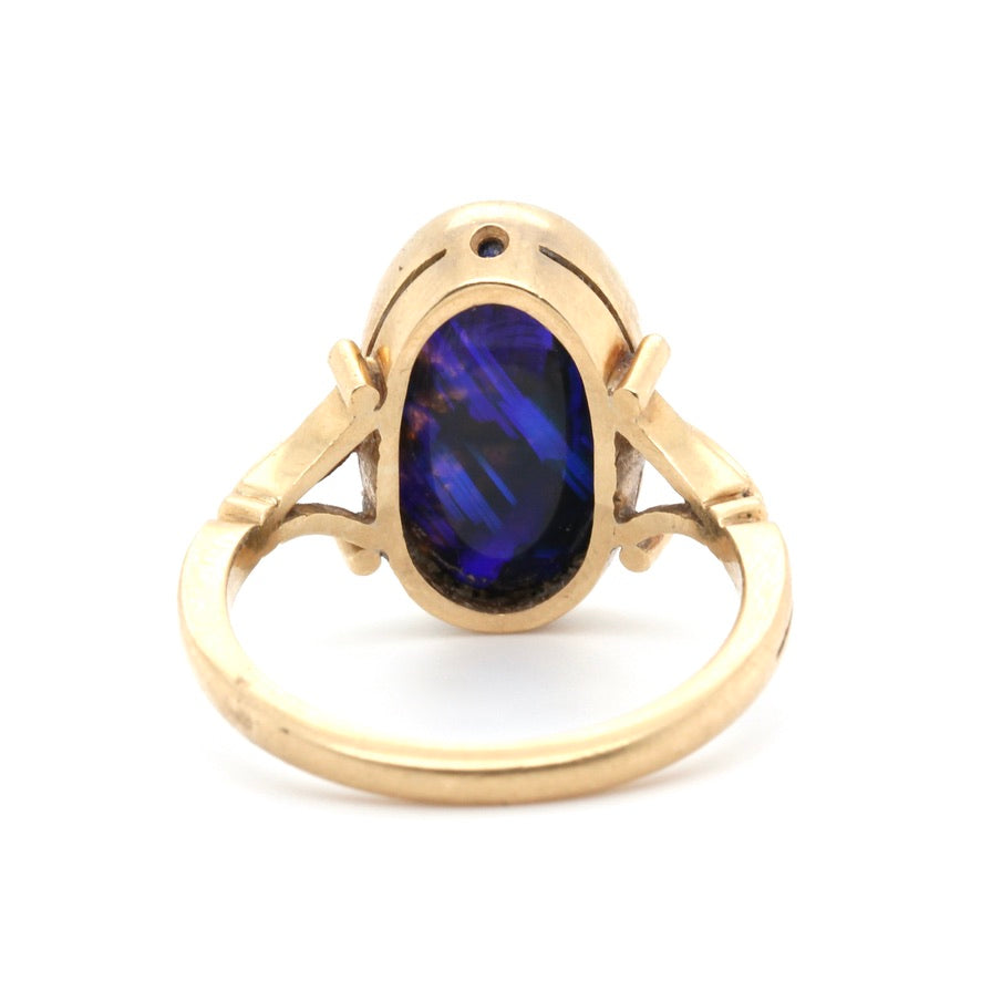 Victorian Black Opal Ring