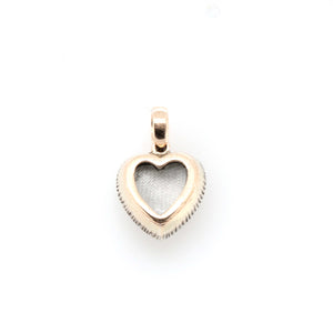 Tiny Victorian Diamond Heart Pendant