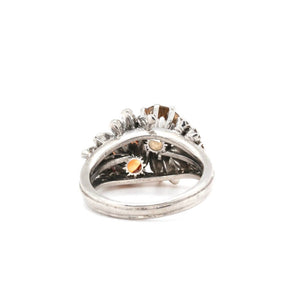 Amazing 1960s Zircon and Diamond Ring